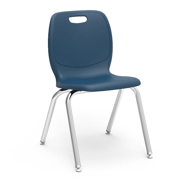 Virco N2 Series 18" Classroom Chair, 5th Grade - Adult with Nylon Glides - Navy Seat N218 - main